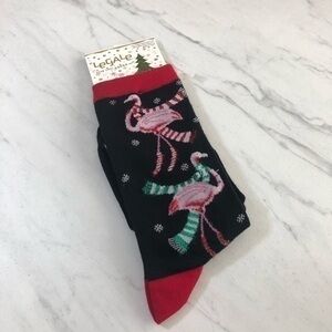 Legale Socks Christmas Socks Flamingos Scarves NWT